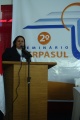 A Coordenadora do SERPASUL, Maria Aparecida Borges Pimentel Vargas, atual secretária do CEIVAP e representante dos usuários (Setor de Hidroeletricidade – MG)