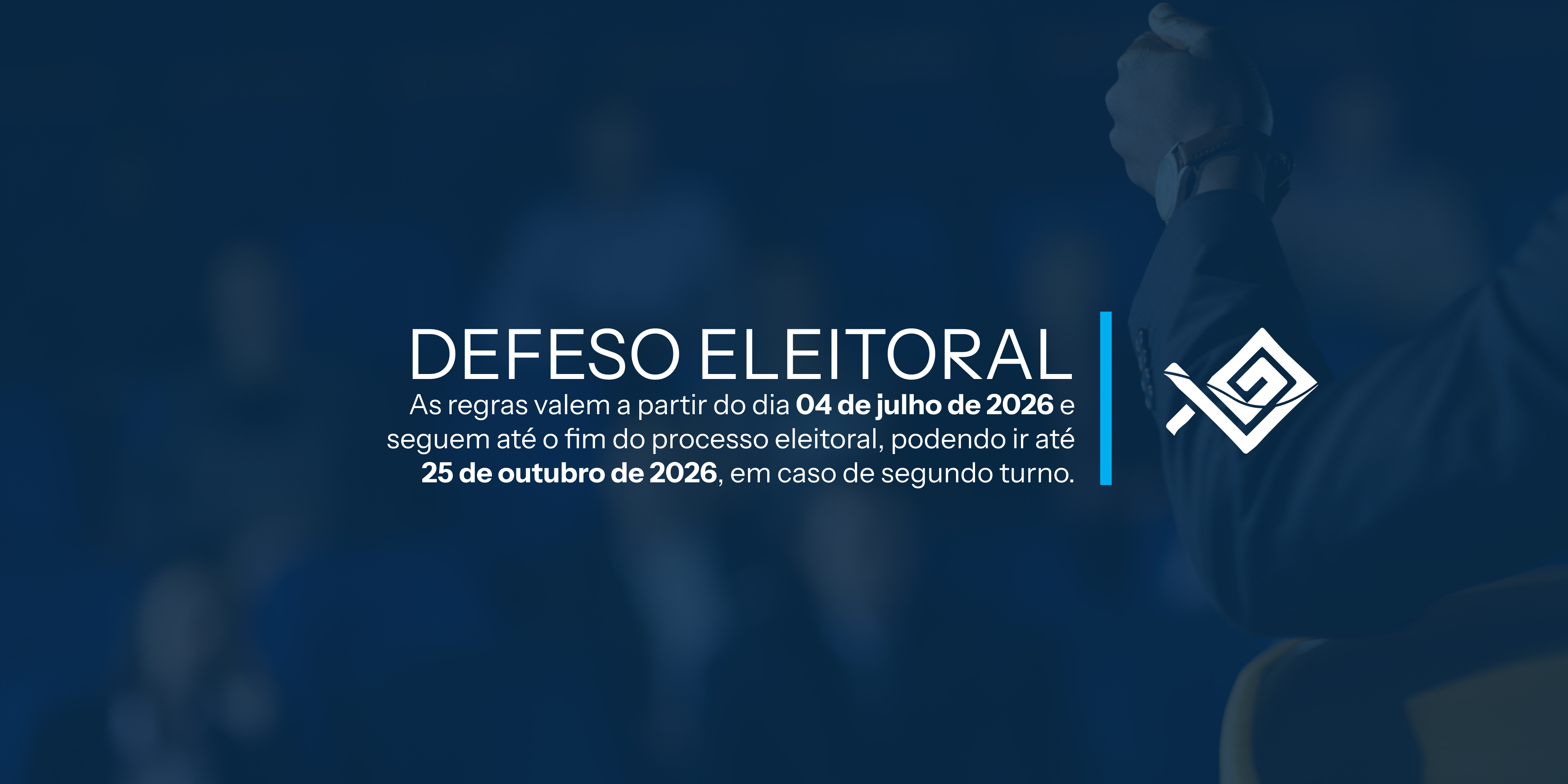 As regras come&ccedil;am a valer neste s&aacute;bado, 04 de julho, e seguem at&eacute; o fim do per&iacute;odo eleitoral.